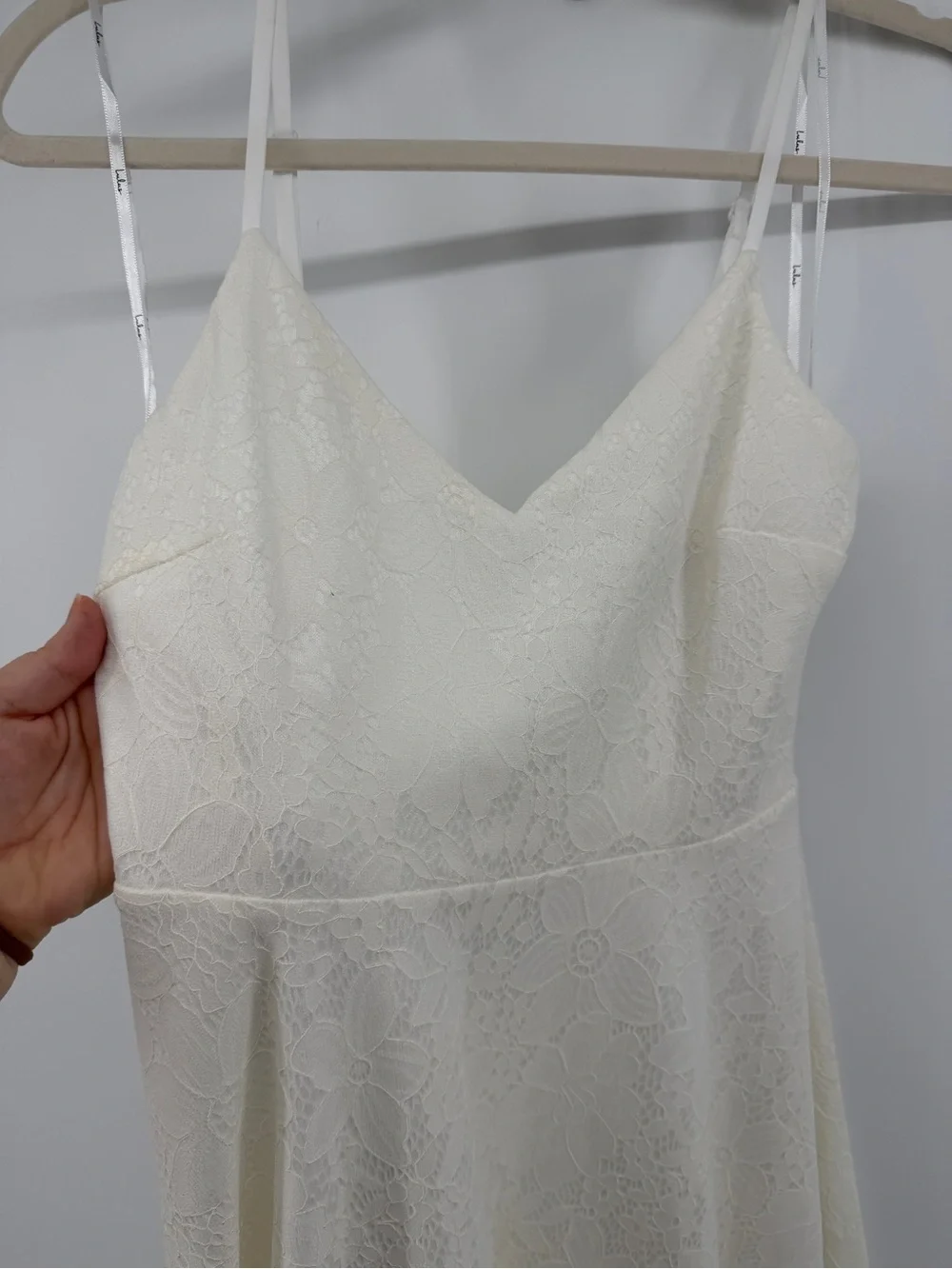 Lulus Coquette Cottagecore Bridal Preppy White Lace Skater Mini Dress SzXS - Picture 3 of 11
